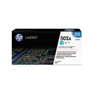 CARTRIDGE, TONER, LASJERJET, HP 502A, (Q6471A), Cyan, Original