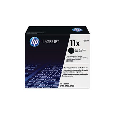 CARTRIDGE, TONER, LASERJET, HP 11X, (Q6511X), High Yield, Black, Original 