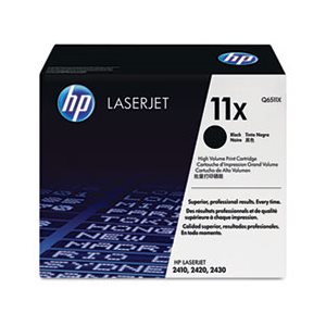 CARTRIDGE, TONER, LASERJET, HP 11X, (Q6511X), High Yield, Black, Original 