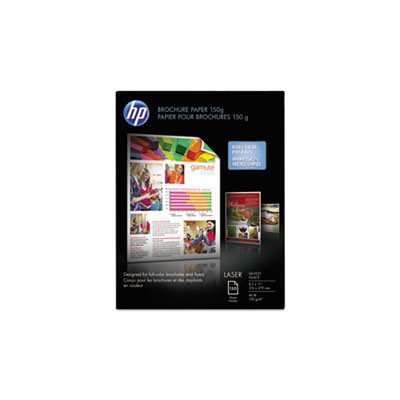 PAPER, Color, Laser, Brochure Paper, 97 Brightness, 40lb, 8.5" x 11", White, 150 Sheets / Pack