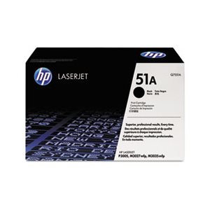 CARTRIDGE, TONER, LASERJET, HP 51A, (Q7551A), Black, Original 