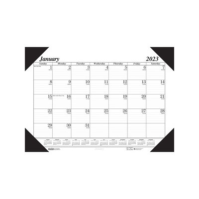 CALENDAR, DESK PAD, Recycled, Workstation-Size, One-Color, Monthly, 18.5" x 13", 2023