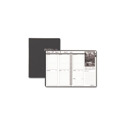 Weekly Planner w / Black-&-White Photos, 8-1 / 2 x 11, Black, 2023