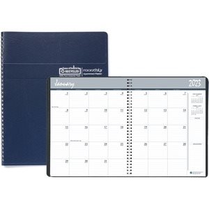 Recycled Ruled Monthly Planner, 14-Month Dec.-Jan., 11 x 8.5, Blue, 2023