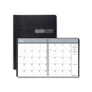 PLANNER, Academic, Ruled, Monthly, 14-Mo. July-August, 8.5" x 11", Black, 2022-23