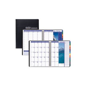 PLANNER, Recycled, Earthscapes, Weekly / Monthly, 8.5" x 11", Black