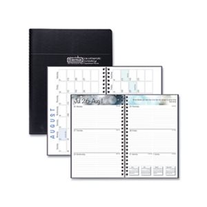 Recycled Academic Weekly / Monthly Appointment Book / Planner, 5x8, Black 2023