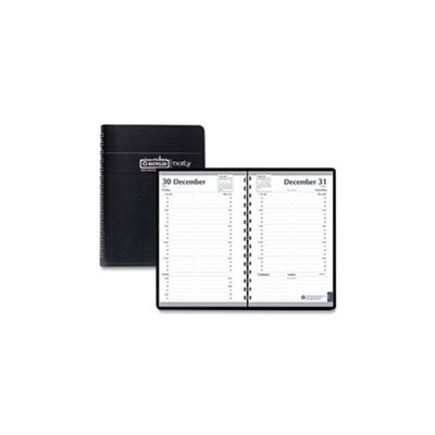 Daily Appointment Book, 15-Minute Apppointments, 8 x 5, Black, 2023