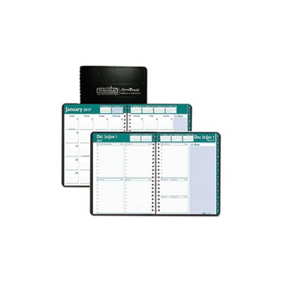 APPOINTMENT BOOK, Recycled, Express Track, Weekly / Monthly, 5" x 8", Black, 2019-2020