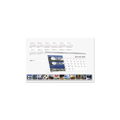 Recycled Scenic Photos Desk Tent Monthly Calendar, 8.5 x 4.5, 2023