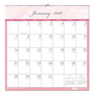 CALENDAR, WALL, Recycled, Breast Cancer Awareness, Monthly, 12" x 12", 2023