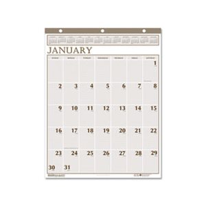 CALENDAR, WALL, Recycled, Large Print, Monthly, Leatherette Binding, 20" x 26", 2023