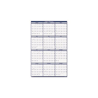 Recycled Laminated Write-On / Wipe-Off Jumbo Yearly Wall Calendar, 66 x 33, 2023