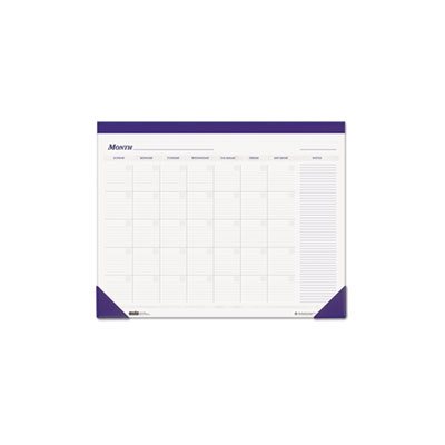 Nondated Desk Pad Calendar, 22 x 17, Blue