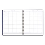 BOOK, Lesson Plan, Embossed, Leather-Like Cover, 11" x 8.5", Blue