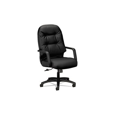 2090 Pillow-Soft Series Executive Leather High-Back Swivel / Tilt Chair, Black