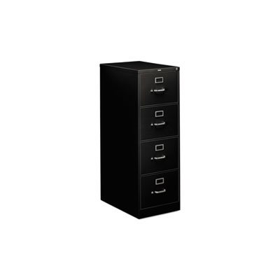 FILING CABINET, 310 Series, Four-Drawer, Full-Suspension File, Legal, 26.5"d, Black