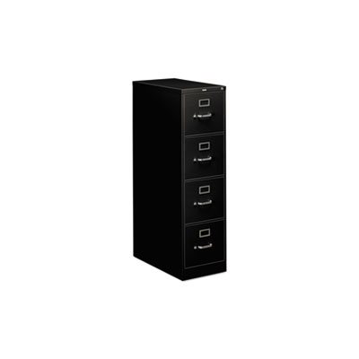 FILING CABINET, 310 Series, Four-Drawer, Full-Suspension File, Letter, 26.50"d, Black