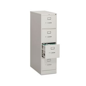 FILING CABINET, 310 Series, Four-Drawer, Full-Suspension File, Letter, 26.50"d, Light Gray