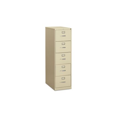 FILING CABINET, 310 Series, Five-Drawer, Full-Suspension File, Legal, 26-.50"d, Putty