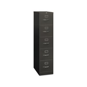 FILING CABINET, 310 Series, Five-Drawer, Full-Suspension File, Letter, 26.50"d, Charcoal