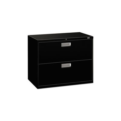 FILING CABINET, 600 Series, Two-Drawer, Lateral File, 36"w x 19.25"d, Black