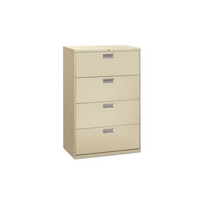 FILING CABINET, 600 Series, Four-Drawer, Lateral File, 36"w x 19.25"d, Putty