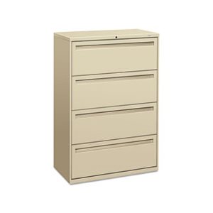 FILING CABINET, 700 Series, Four-Drawer, Lateral File, 36"w x 19.25"d, Putty