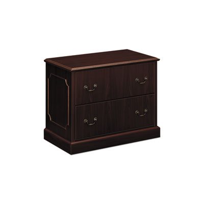 FILING CABINET, 94000 Series, Two-Drawer Lateral File, 37.5"w x 20.5"d x 29.5"h, Mahogany