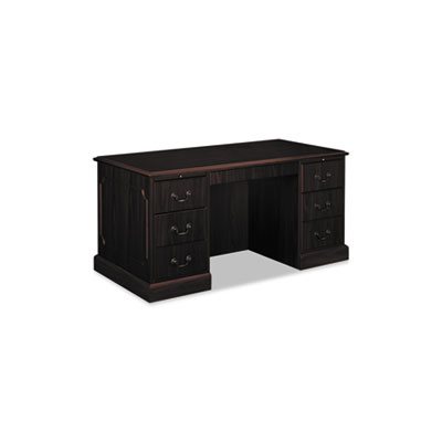 DESK, DOUBLE PEDESTAL, 94000 Series, 60"w x 30"d x 29.5"h, Mahogany