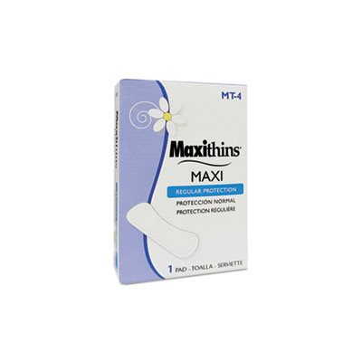 SANITARY NAPKINS, Maxithins, Vended, #4, 250 Individually Boxed Napkins / Carton