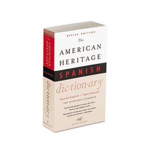 DICTIONARY, SPANISH, American Heritage, Office, Paperback, 640 Pages