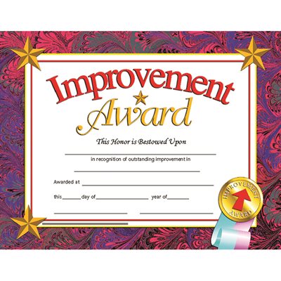 IMPROVEMENT AWARD, 8.5" X 11", 30 / PACK