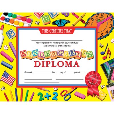 DIPLOMA, KINDERGARTEN, 8.5" X 11", 30 / PACK