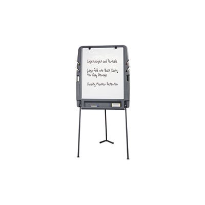 EASEL, Portable, Flipchart, W /  Dry Erase Surface, Resin, 35" x 30" x 73", Charcoal