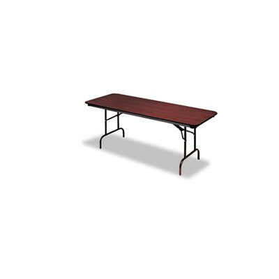 TABLE, FOLDING, Premium Wood Laminate, Rectangular, 96"w x 30"d x 29"h, Mahogany