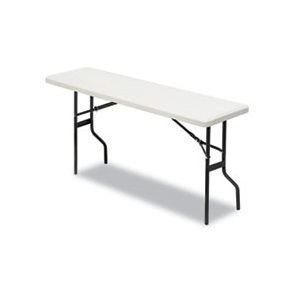 TABLE, FOLDING, IndestrucTables Too 1200 Series, Resin, 72"w x 18"d x 29"h, Platinum