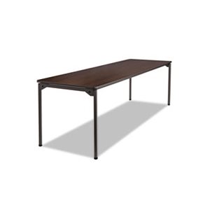 TABLE, FOLDING, Maxx Legroom, Rectangular, 96"w x 30"d x 29.5"h, Walnut / Charcoal