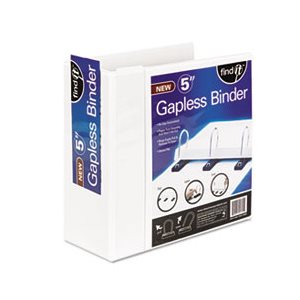 BINDER, Gapless Loop Ring, View, 11" x 8.5", 5" Capacity, White