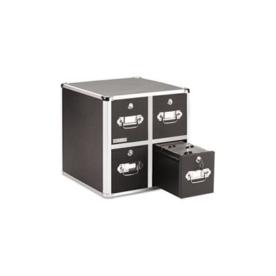 FILING CABINET, CD, FOUR-Drawer, Holds 660 Folders or 240 Slim / 120 Standard Cases, BLACK