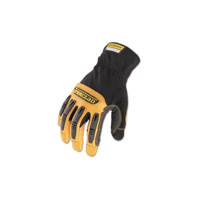 GLOVES, Ranchworx, Leather, Black / Tan, X-Large, PAIR