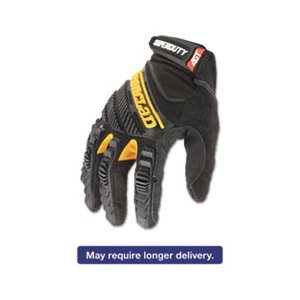 GLOVES, SuperDuty, Large, Black / Yellow, Pair