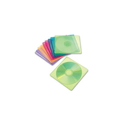 CD CASE, Slim, Assorted Colors, 10 / Pack