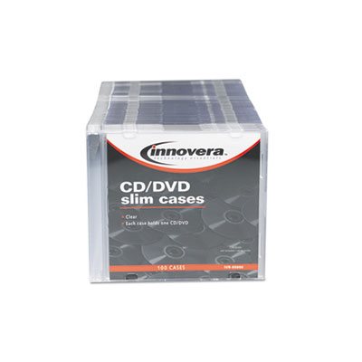 STORAGE CASE, CD / DVD, Polystyrene, Thin Line, Clear, 100 / Pack