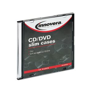 STORAGE CASE, CD / DVD, Polystyrene, Thin Line, Clear, 50 / Pack