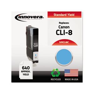 CARTRIDGE, Remanufactured 0621B002 (CLI-8) Ink, Cyan