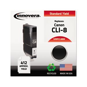 CARTRIDGE, Remanufactured 0620B002 (CLI8BK) Ink, Black