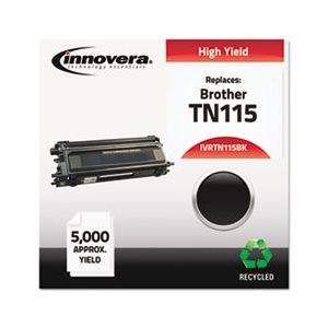 CARTRIDGE, TONER, Remanufactured TN115BK High-Yield, Black