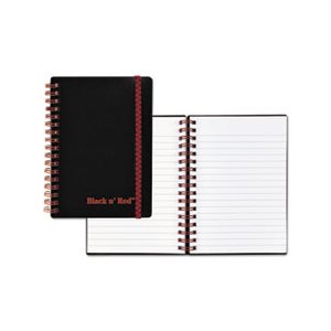 NOTEBOOK, Twin Wire, Poly Cover, Legal Ruled, 5.875" x 4.125", White, 70 Sheets