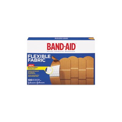 BANDAGES, BAND-AID, Flexible Fabric, Adhesive, 1" x 3", 100 / Box